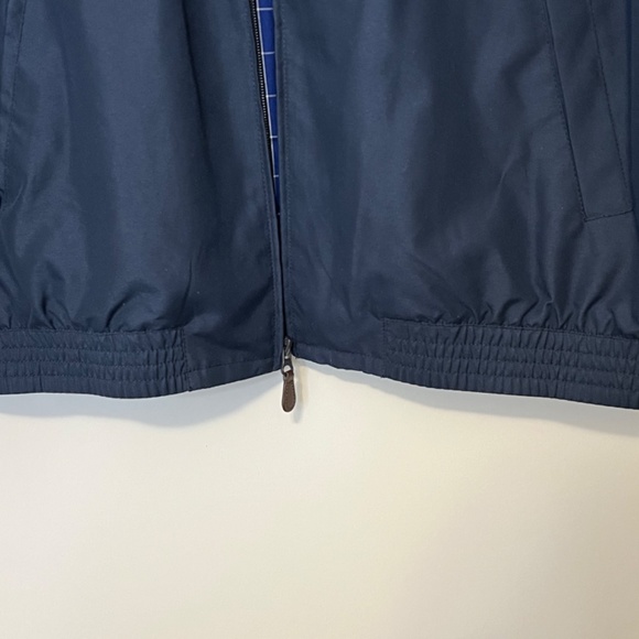 Chaps Casual Sporty Full Zip Bomber Style Lined Jacket - Navy Blue - Size M - Picture 6 of 8